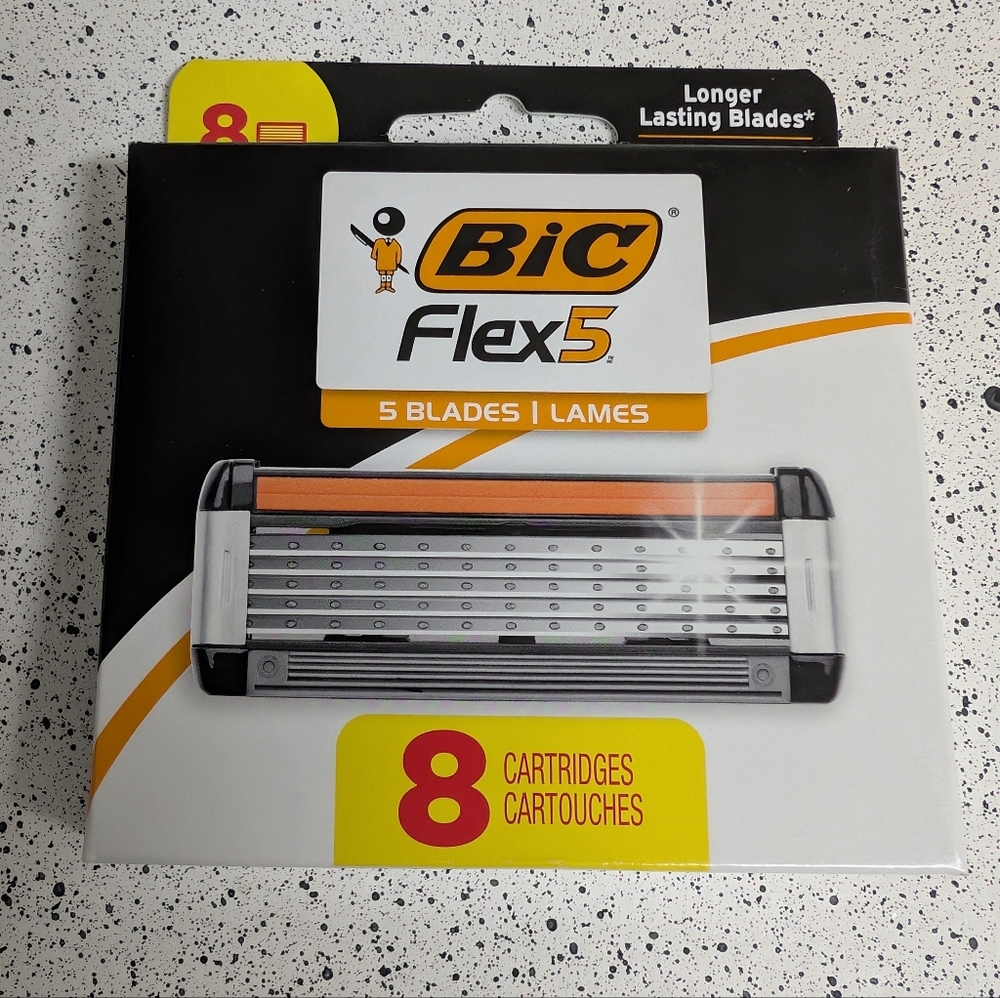 Bic Flex5 8 Cartridges 5 Blade Long Lasting Ultra Close Shave
